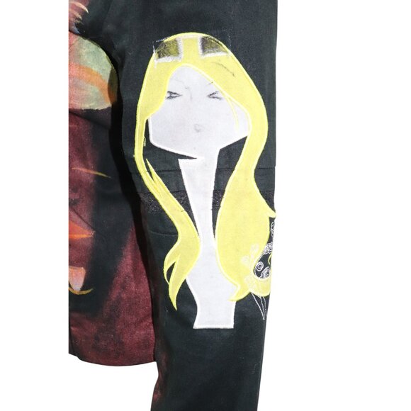 CUSTO BARCELONA Painterly Couture Wearable ART Printed Zip-Up Blazer Jacket L - Picture 5 of 9